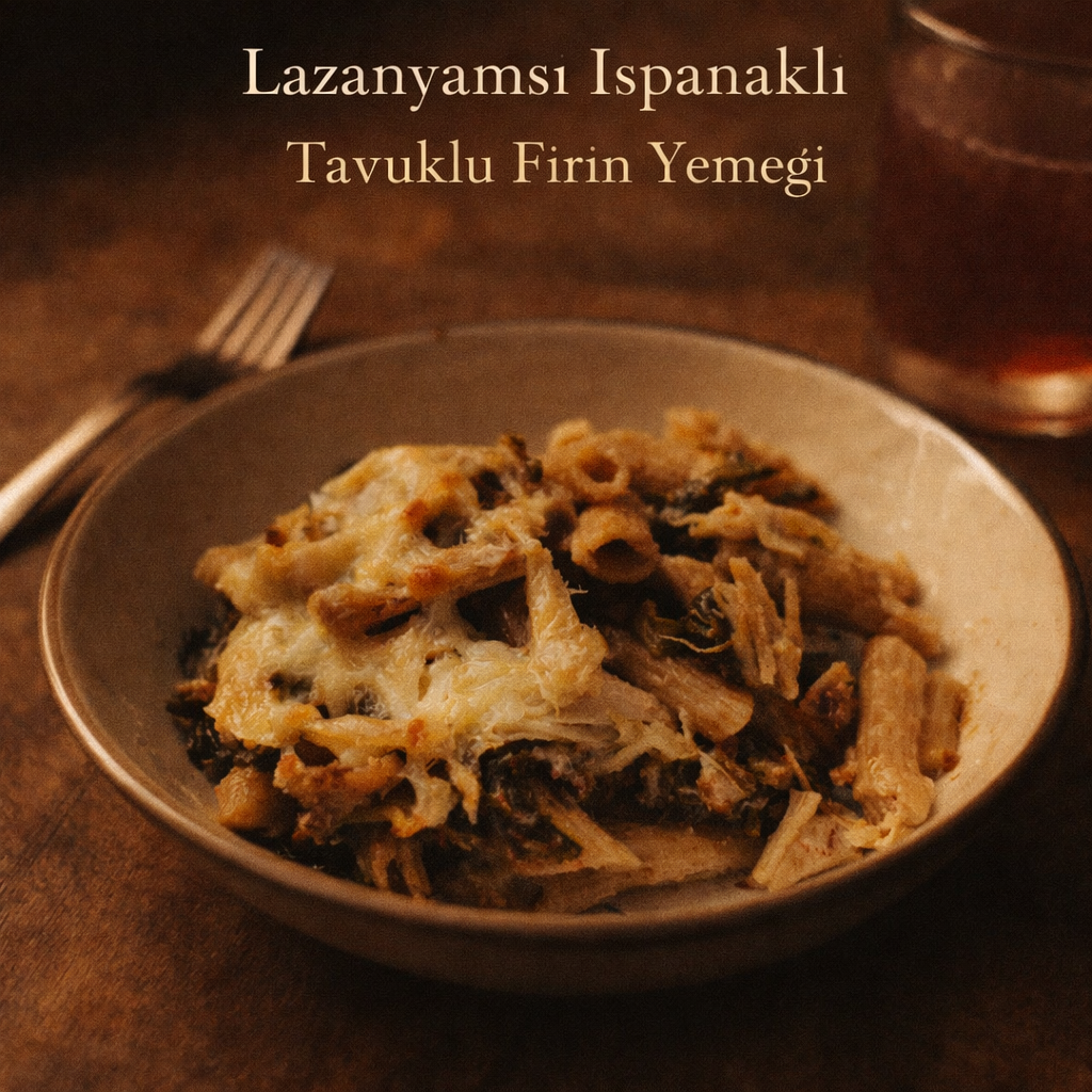 Lazanyamsı Ispanaklı Tavuklu Fırın Yemeği